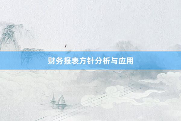财务报表方针分析与应用